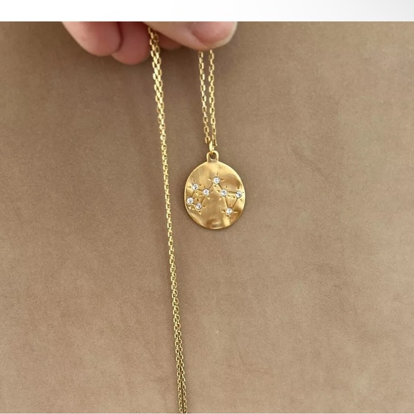 Sagittarius Pendant Gold Plated CZ Star Constellation Adjustable Necklace - Picture 4 of 10